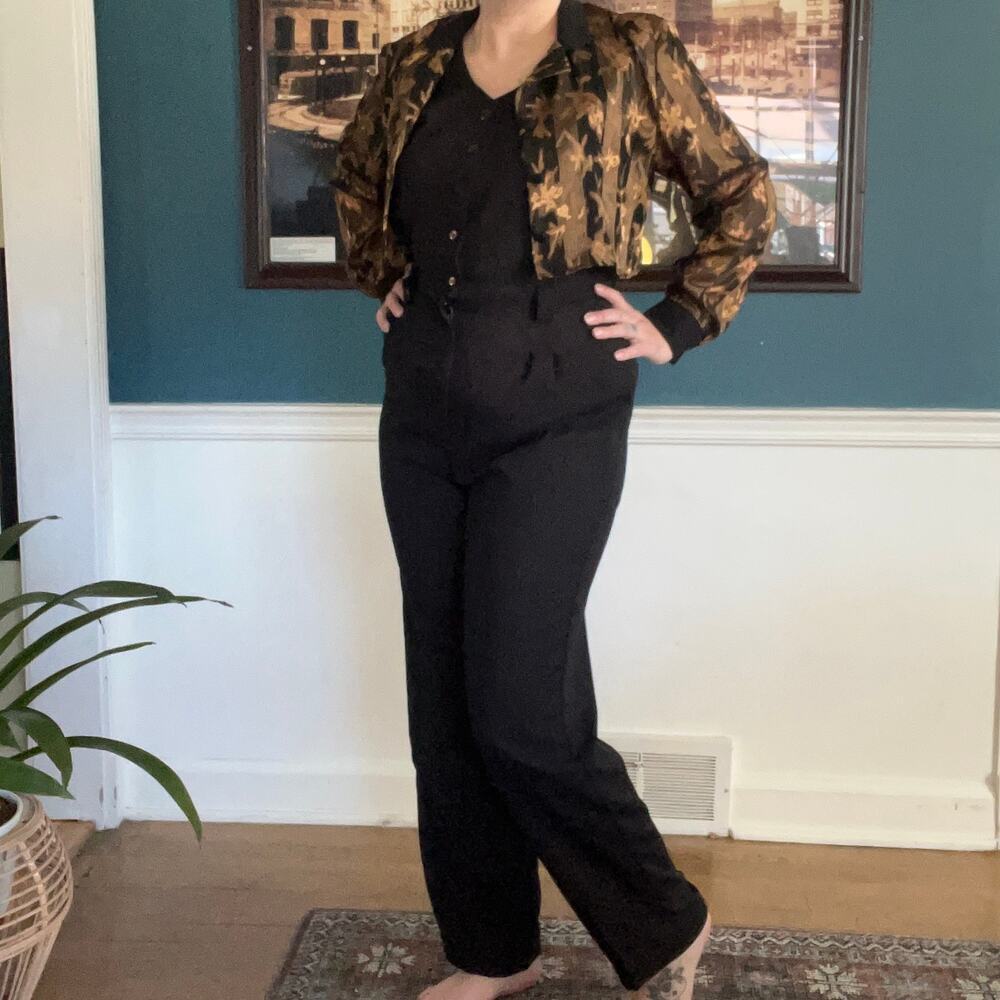 80s black & gold jumpsuit